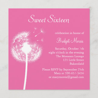 Invitación ¡Los mejores deseos!(fucsia)