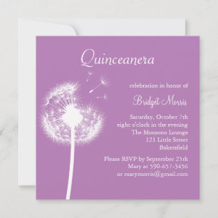 Invitación ¡Los mejores deseos! (violeta)