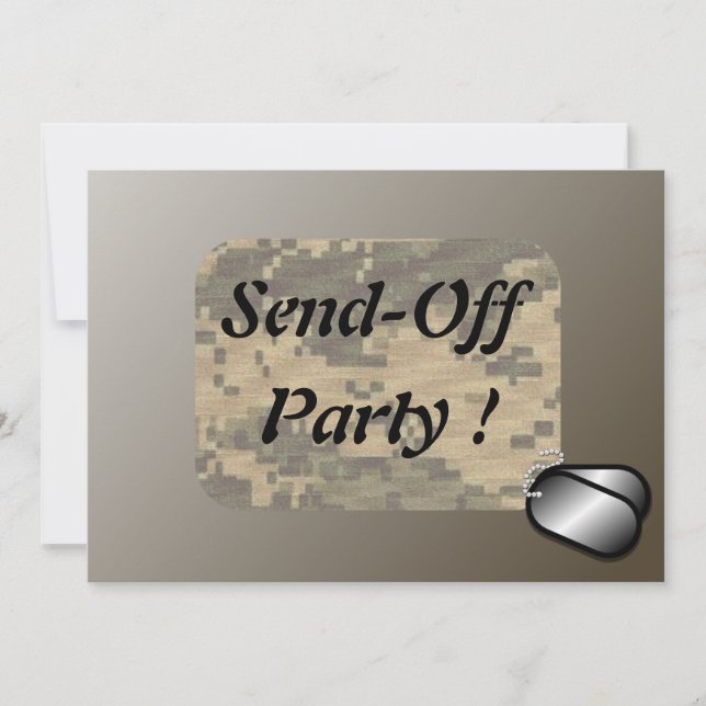 Invitación Los militares envían de personalizado revisado (Anverso)