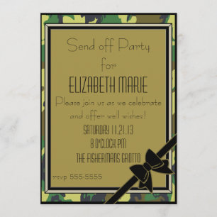 Invitación Los militares envían del fiesta