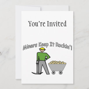 Invitación Los mineros lo mantienen Rockin