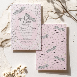 Invitación Los murciélagos rosados detestan el Baby Shower li