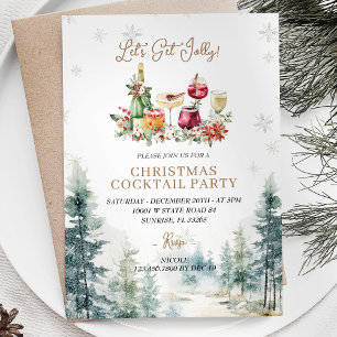 Invitación Los Navidades de bar modernos reciben una invitaci