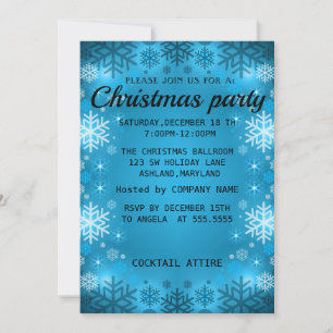 Invitación Los Navidades de espuma azul son perfectos y elega