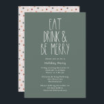 Invitación Los Navidades de Punto de Boho Polka Verde Comen B<br><div class="desc">Este Navidad de boho polka dot verde come una bebida, una invitación deliciosa es perfecta para su moderna fiesta de vacaciones bohemia inspirada en una casa de campo. El clásico estilo rústico pero delicado le da un aspecto de época muy seductor, al mismo tiempo que lo mantiene tierno y sencillo....</div>