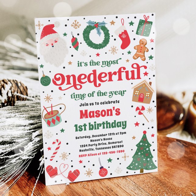 Invitación Los Navidades más maravillosos  del primer cumplea (Subido por el creador)