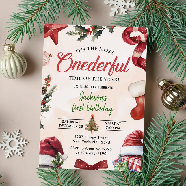 Invitación Los Navidades más maravillosos en invierno Primer  (Subido por el creador)