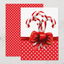 Invitación Los navidades se doblan con caña de caña con punto