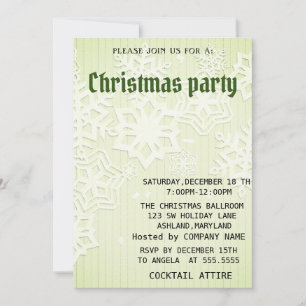 Invitación Los Navidades verdes, elegantes y perfectos fallan