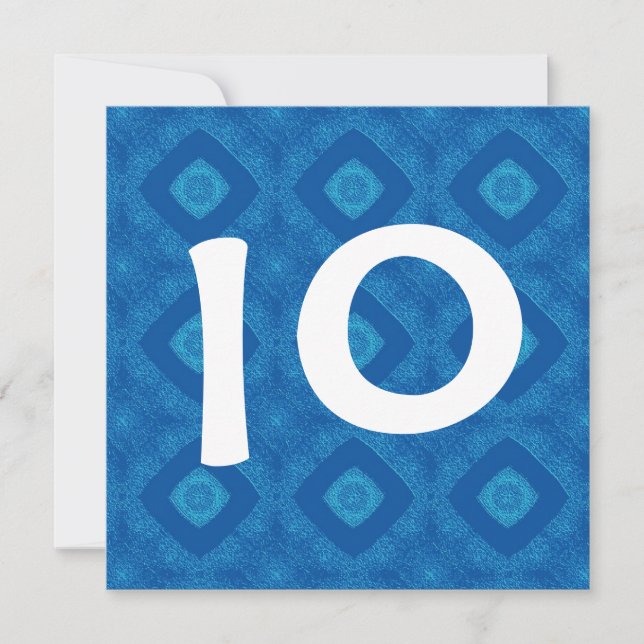 Invitación Los niños 10 años grande diseñan su propio (Anverso)