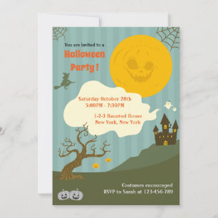 Invitación Los niños adoran la fiesta de Halloween de época