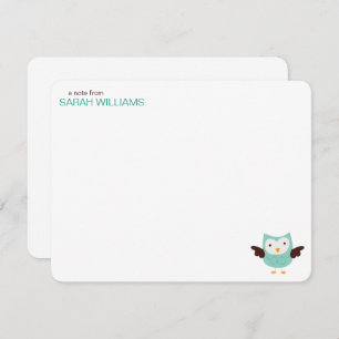 Invitación Los niños del búho de la verde menta le agradecen