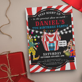 Invitación Los niños del circo divertido | Cumpleaños del Car