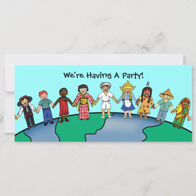 Invitación Los niños del mundo (Anverso)