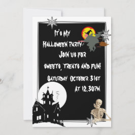 Invitación Los niños divertidos asustan Halloween