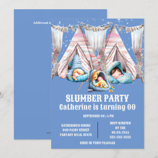 Invitación Los niños tepe sleepover baboso pajama fiesta dive