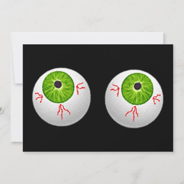 Invitación Los ojos de Halloween (Anverso)