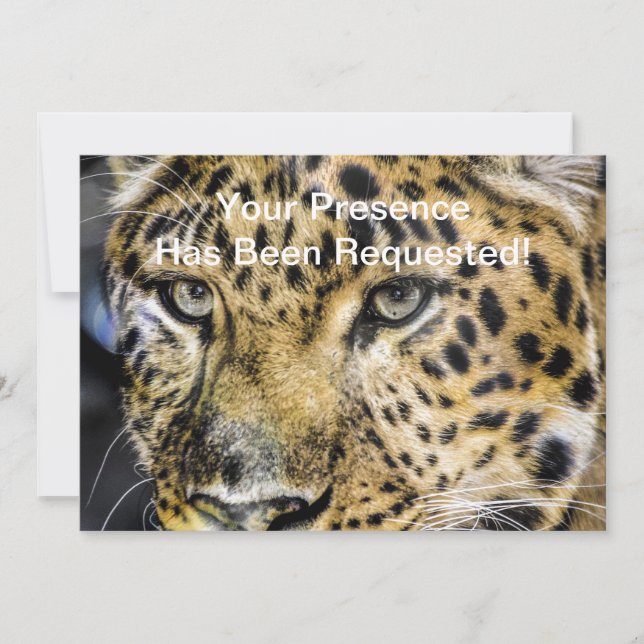 Invitación Los ojos de un leopardo (Anverso)