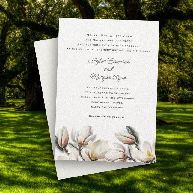 Invitación Los padres Bodas del sur de Magnolia invitan (Subido por el creador)