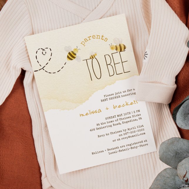 Invitación Los Padres De La Bumblebee Dulce Para Amas Parejas (Subido por el creador)
