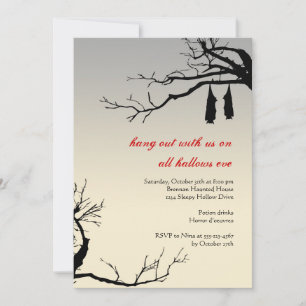 Invitación Los palos colgantes descubren la moda Halloween