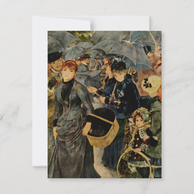 Invitación Los paraguas de Pierre-Auguste Renoir (1883) (Anverso)