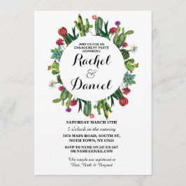 Invitación Los pares de los cactus de la fiesta del cactus