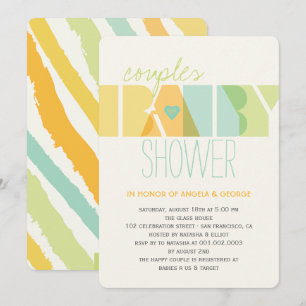 Invitación Los pares transparentes modernos Baby Shower del