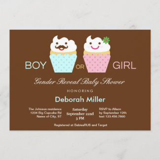 Invitación Los pasteles de género revelan Baby Shower