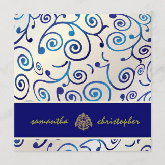 Invitación Los pasteles de PixDezines se mueven en azul + per