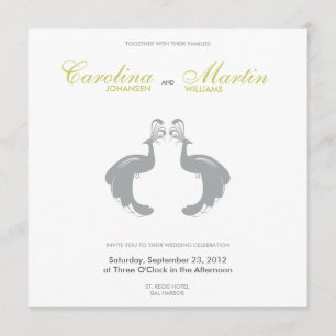 Invitación Los pavos reales grises II que se casa invitan