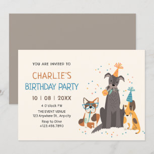 Invitación Los perros hacen fiesta