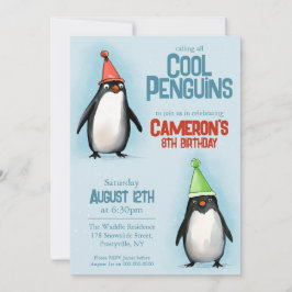 Invitación Los pingüinos de Guay celebran el cumpleaños del n