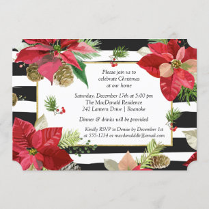 Invitación Los Poinsettias en la fiesta de Navidad de las