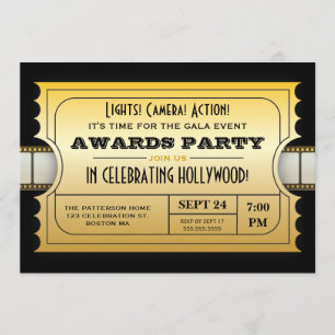 Invitación Los premios anuales de la película van de fiesta