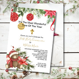 Invitación Los primeros Navidades de invierno con foto de la 