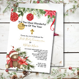 Invitación Los primeros Navidades de invierno con foto de la