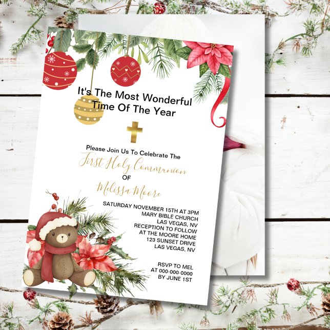 Invitación Los primeros Navidades de invierno con foto de la  (Subido por el creador)