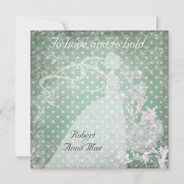 Invitación Los puntos en trullo boda tienen y del asimiento (Anverso)