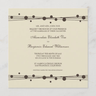 Invitación Los puntos modernos y la boda de la paja invitan a