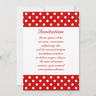 Invitación Los puntos polacos rojo + color Personalizado
