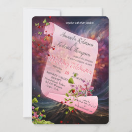 Invitación Los reinos fantasmales del paisaje mágico diseñan