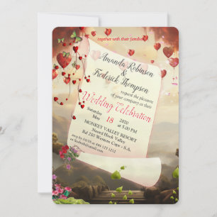 Invitación Los reinos fantasmales del paisaje mágico diseñan