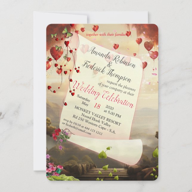 Invitación Los reinos fantasmales del paisaje mágico diseñan  (Anverso)