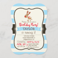los renos de la nariz roja; franjas azules