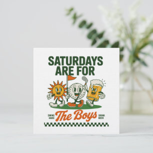 Invitación Los Sábados Son Para Los Chicos Golf Golf Retro