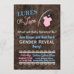 Invitación Los señuelos o el género de madera del cordón