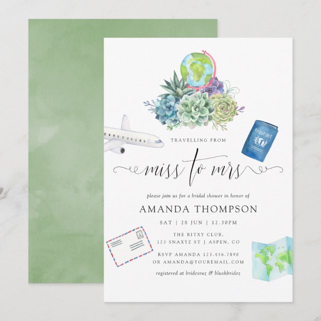 Invitación Los Sucultores Del Desierto Cactus Perdonan A La S (Anverso / Reverso)