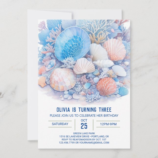 Invitación Los sueños náuticos se vuelven verdaderos cumpleañ (Anverso)