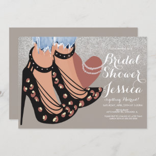 Invitación Los tacones de belleza de moda Jeans Bridal Shower
